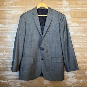 J. Crew Ludlow Slim Fit Suit Jacket Wool Gray Preppy Career Classic Mens 40
